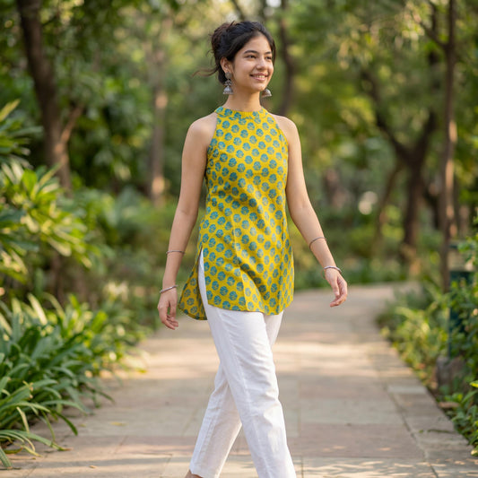 Soraani Vanya Halter Kurti