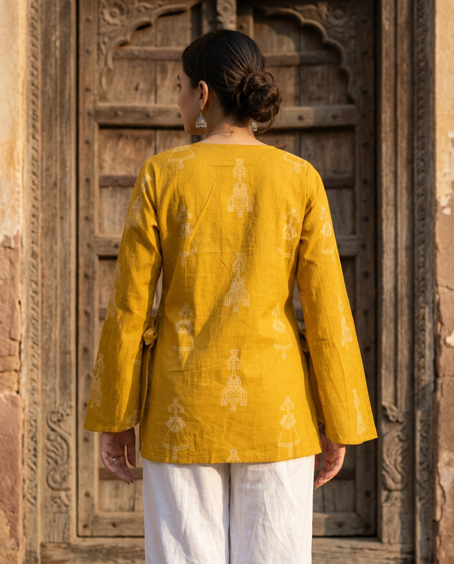 Sunahri Mustard Kurti