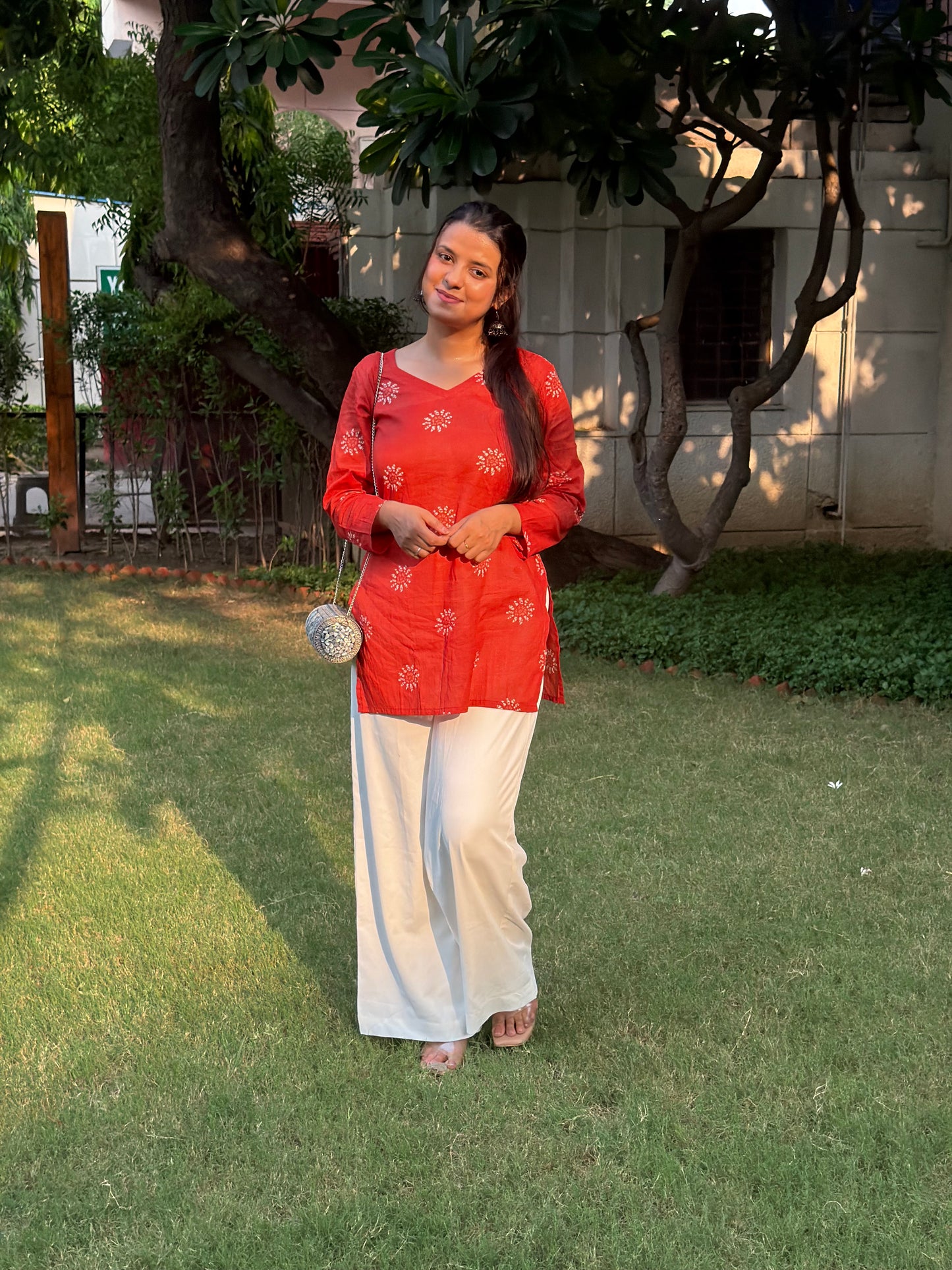 Sudha Musafir Rust Kurti