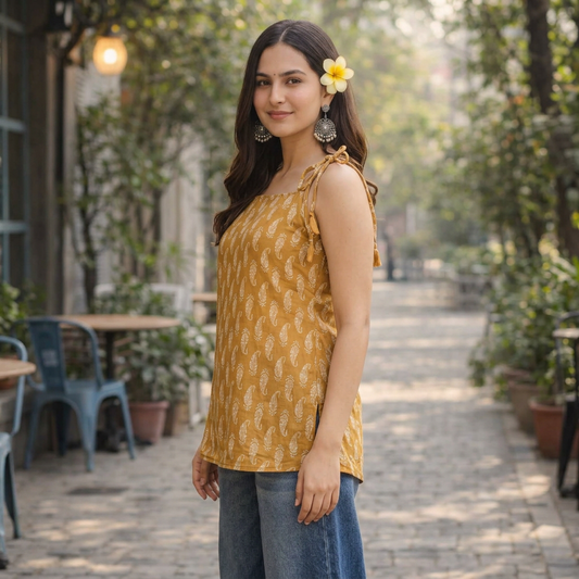 Aaira Mustard Kurti