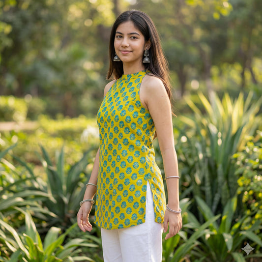 Soraani Vanya Halter Kurti