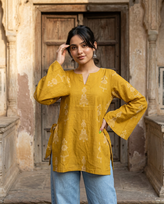 Sunahri Mustard Kurti
