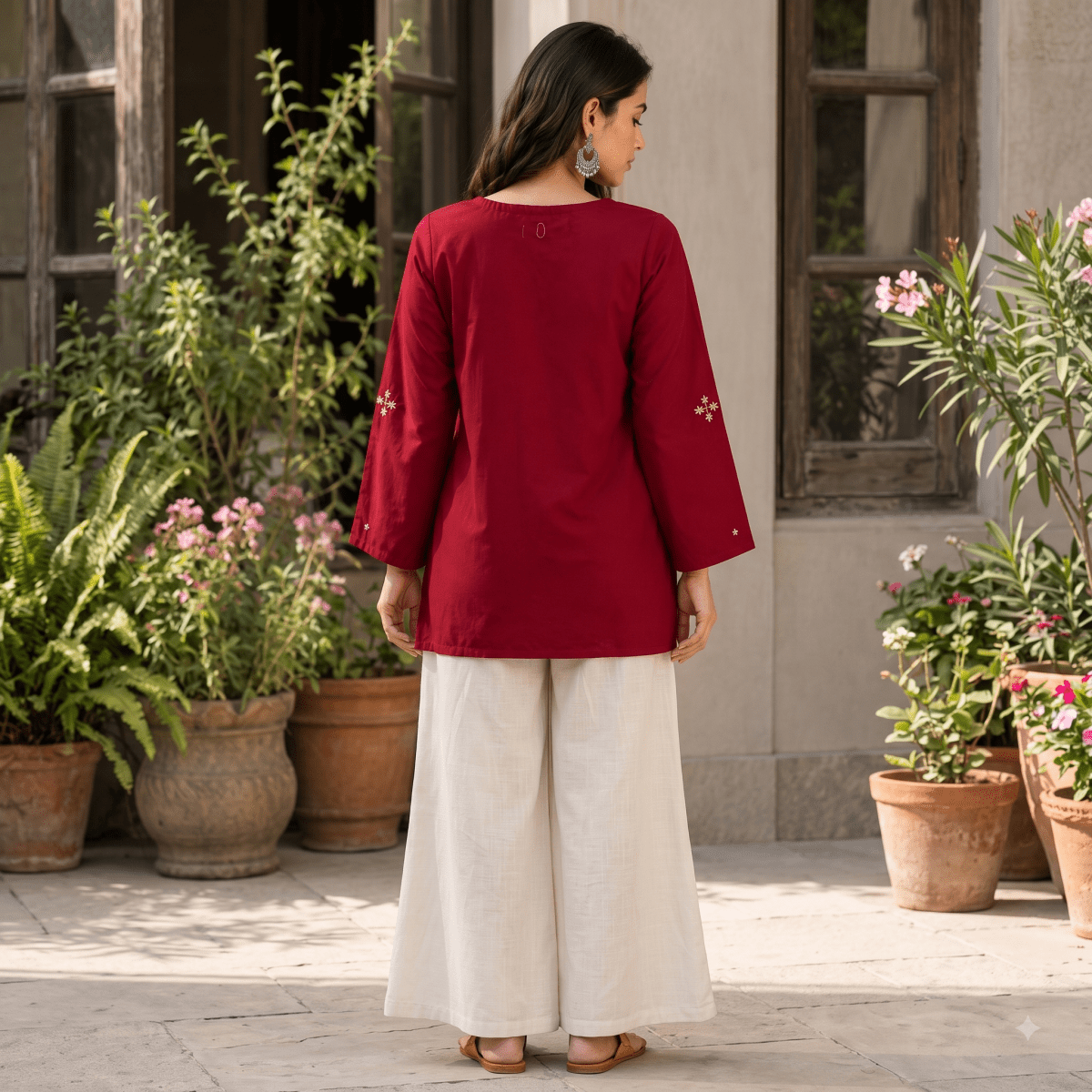Tina Embroidered Kurti - Soraani