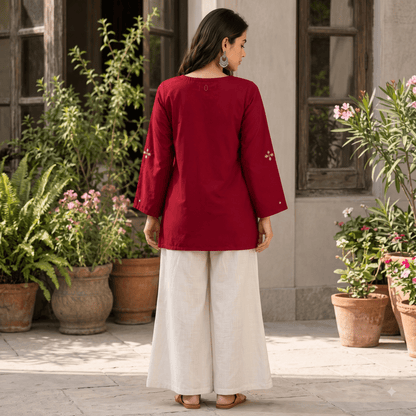Tina Embroidered Kurti - Soraani